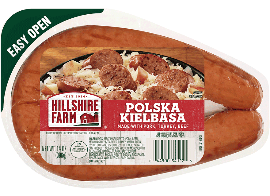 Polska Kielbasa in Hillshire Farm packaging